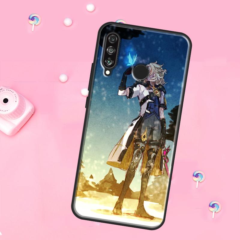 Genshin Impact Albedo For Huawei Nova 12s 12i 8i 11i 9 10 SE Y60 Y70 Y90 Y72 Y73 Y61 Y91 P60 Pro P30 P40 Lite Case