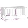 VidaXL Boîte de rangement de jardin Gris 147x68x64 cm Bois de pin 823852