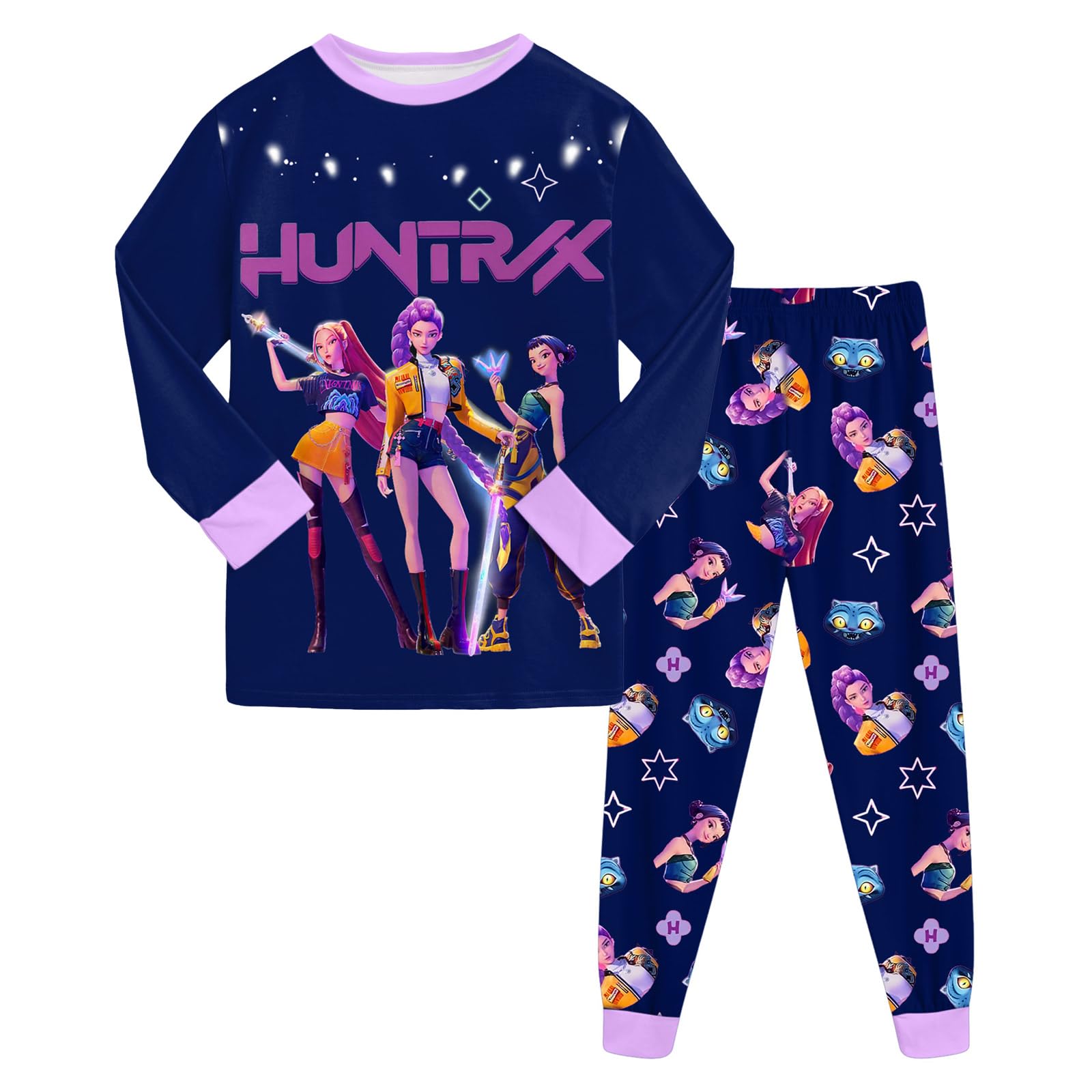 

Детский модный костюм юбка топ с круглым вырезом и длинными рукавами брюки 110 синий