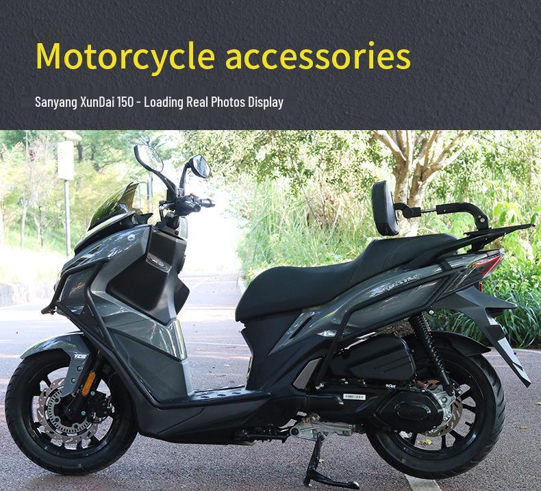 SYC Cruiser 150/GT Motorcycle Exhaust Guards & Folding Backrest Luggage Rack