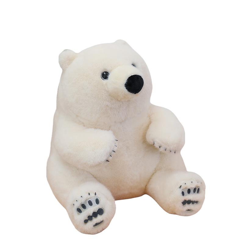 Cute Simulated Polar Bear Plush Toys Children's Comfort Dolls Aquarium Souvenirs Home Decorations