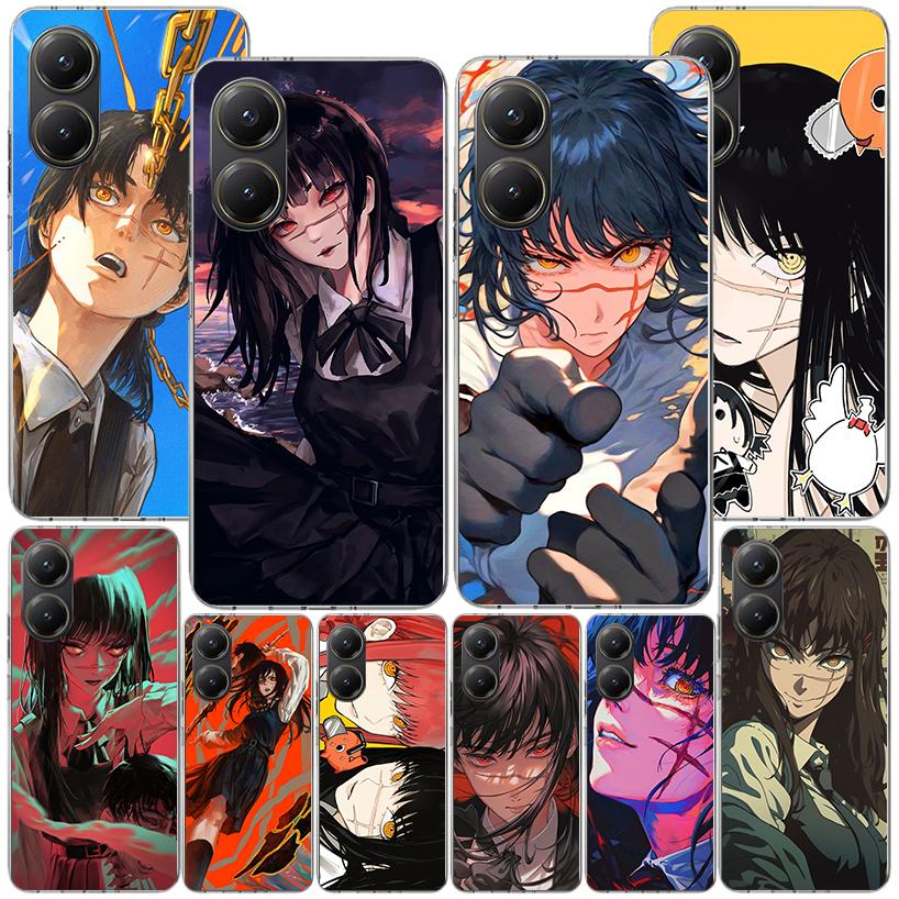 C-Chainsaw Mans Yoru War Devil Phone Case For Xiaomi Poco X7 X6 X5 Pro F7 Ultra Redmi 15C 15 13C 13 12C 12 10 10A 10C 9 9A 9C 9T
