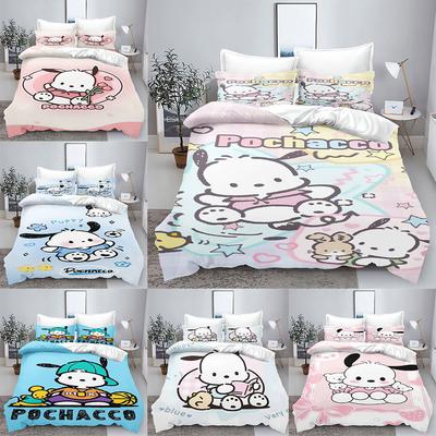 Cute Pochacco Dog Bedding Sets Comforter Cover Bed Cover Duvet Cover Pillow Case 2-3 Pieces Sets Kids Adult Bedroom Decor