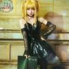 Death Note Cosplay Costume Misa Amane Imitation Leather Sexy Dress  Neck Jewelry Stockings Necklace Uniform Outfit Halloween Wig