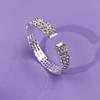 Claw Chain Three-row Bridal Elastic Opening Bracelet, Multi-layer Rhinestone Steel Ring Bracelet, Dress Accessories