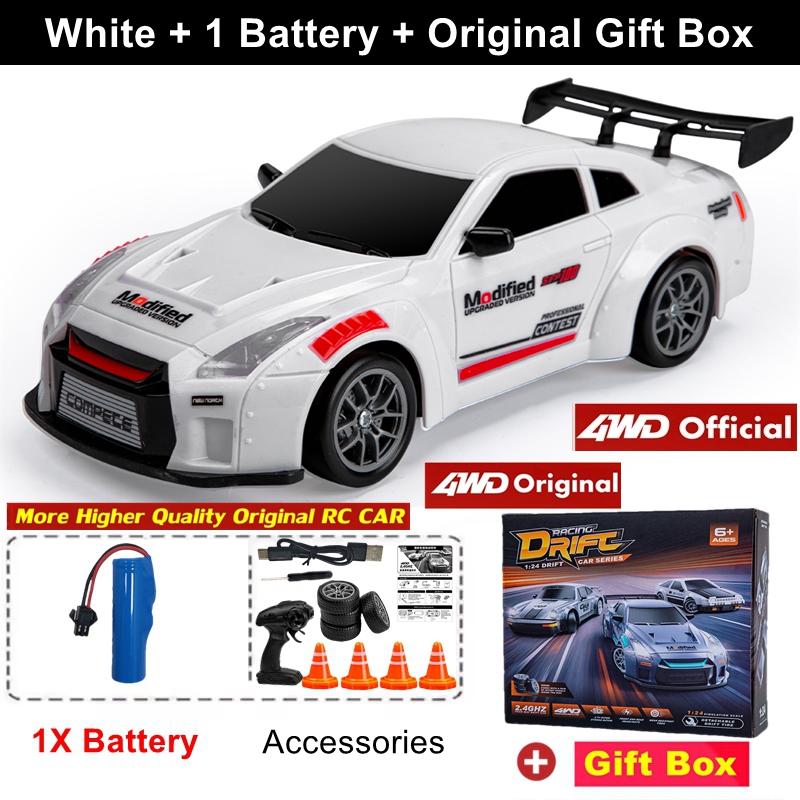 4WD RC Drift Car 20KM/H Remote Control High Speed RC Cars with LED Lights Extra Drifting Tires Vehicle Toy for Adults Boys Kids