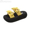 Bow Women Flats Platform Slippers Casual Summer Shoes New Sandals 2025 Open Toe Woman Beach Flip Flops Walking Slides
