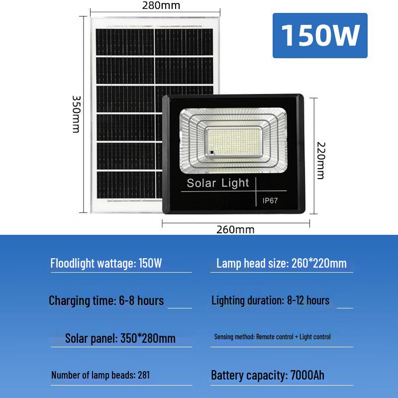 

Nu Feng 150W Solar LED Outdoor Garden Floodlight