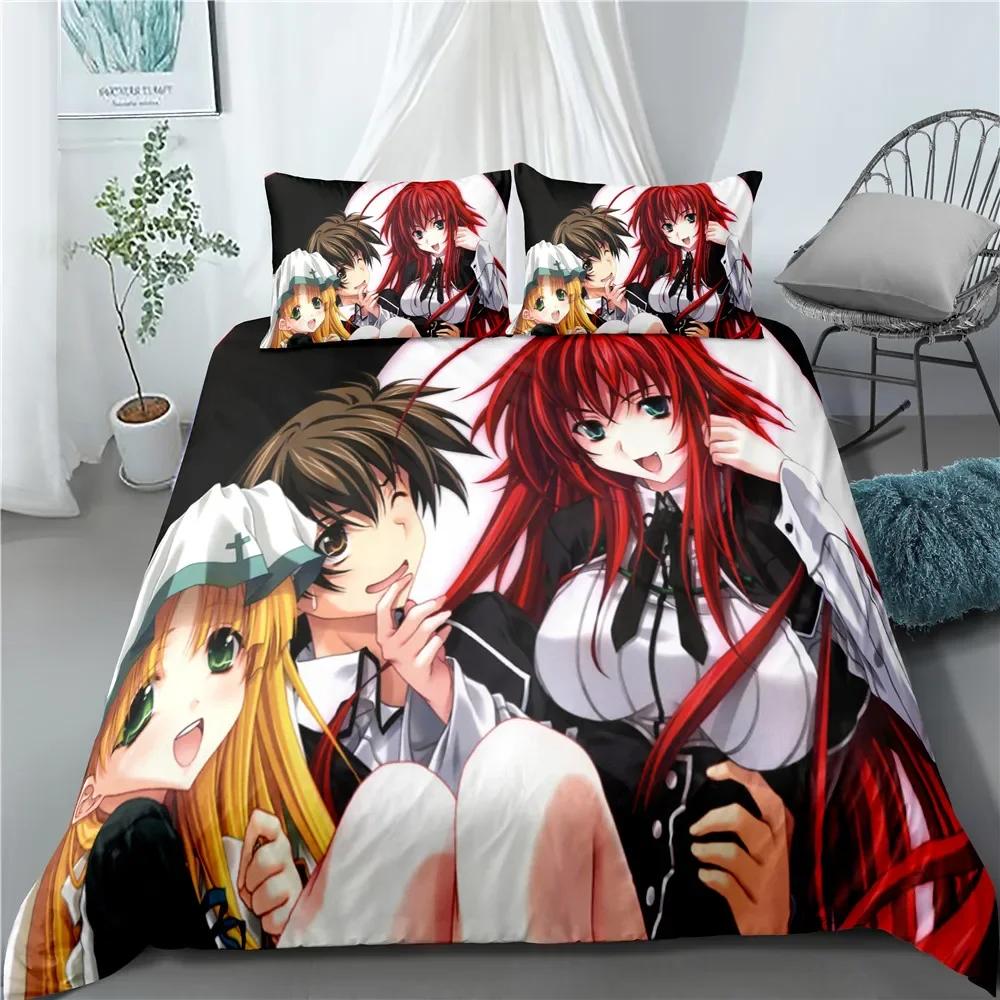 Anime High School Dxd 3D Printed Bedding Set Duvet Covers Pillowcases Comforter Bedding Set