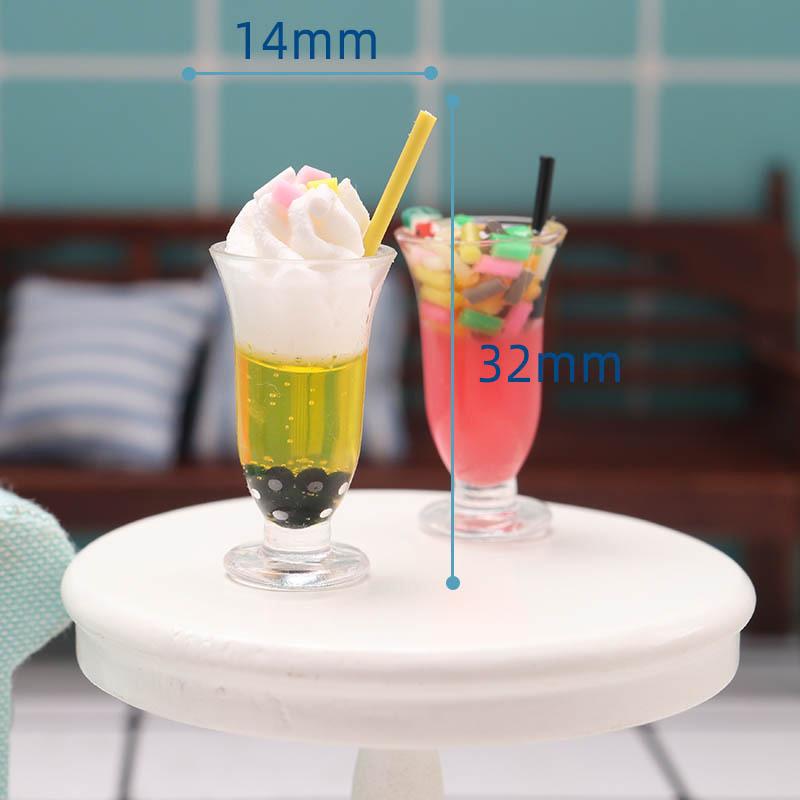 1:12 Dollhouse Miniture Simulation Ice Cream Drink Decoration Accessories Model Toys