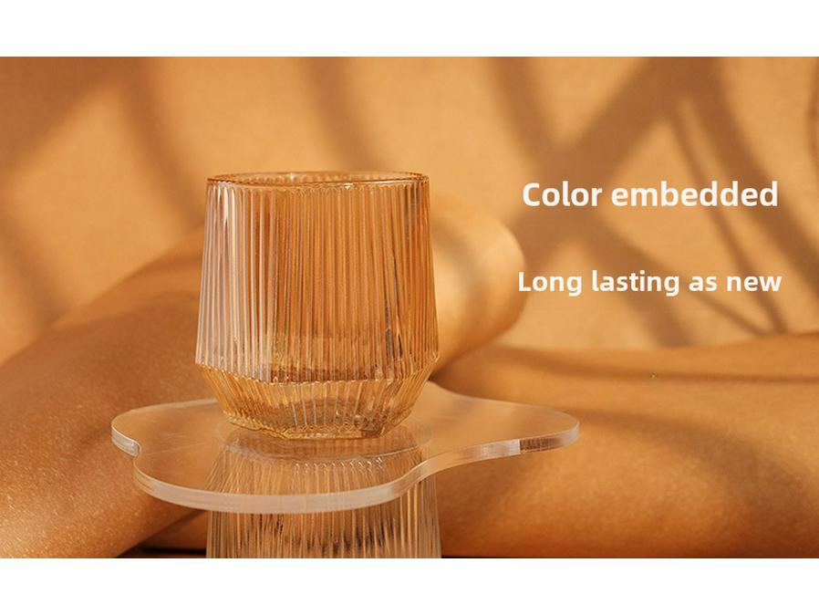 Sechseckiges Diamantglas: Bunter Getränke- und Whiskybecher