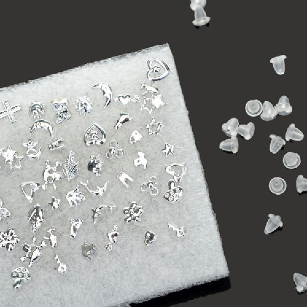 18 Pairs Novelty Women Lady Ear Studs Plastic box Earrings Gold/Silver Plated