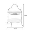 HANDUNYOU Stainless Steel 2-Tier Dessert Stand