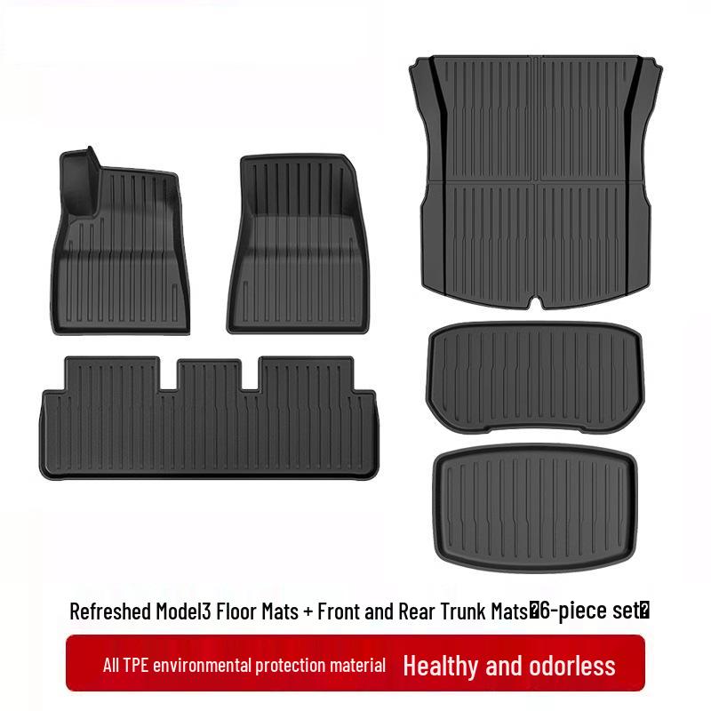 All-Inclusive Floor and Trunk Mats for Tesla Model 3/Y Refresh