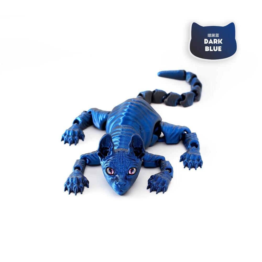 

3D-печатная кошка сфинкс, игрушка-животное, реалистичная бесшерстная фигурка, подвижная кошка, игрушка-непоседа для любителя кошек, коллекционера, украшение для дома аэро