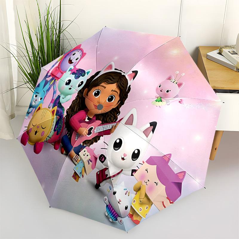

Gabby s Dollhouse Automatic Folding Umbrella Compact 8 rib Design,Unique Style,Suitable for Everyday Outdoor Use,Perfect Gift for Frien