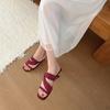 Niche high-end cool slippers, fairy wedge heel, new temperament high-heeled cool slippers