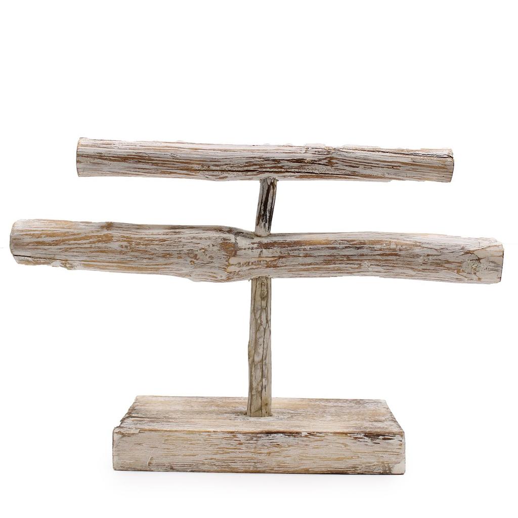 Double Branch Jewelry Stand – Whitewash