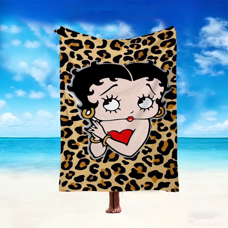 1pc Betty Boop Blanket, Home Printed Throw Blanket - Soft Blanket Gift for Family, Washable Sofa Bed Blanket