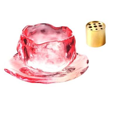 Crystal Craft Incense Stylish Glass Incense Holder, Burner, Cute, Ash-Spill-Resistant