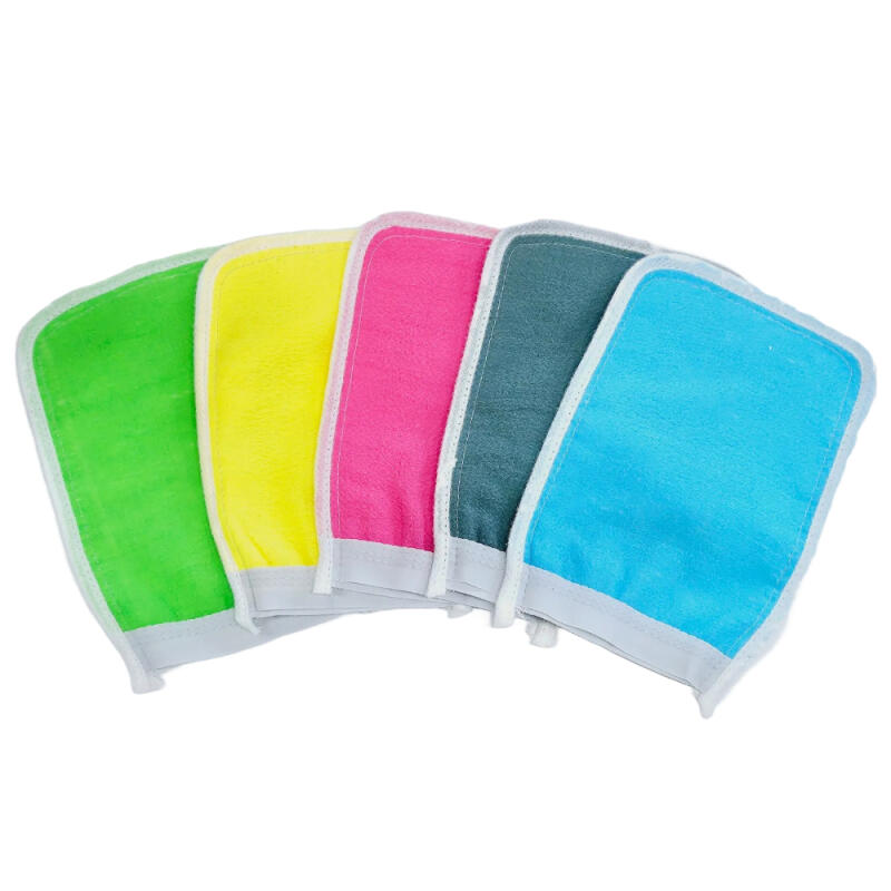 Double-sided scrubbing shower glove, scrub towel