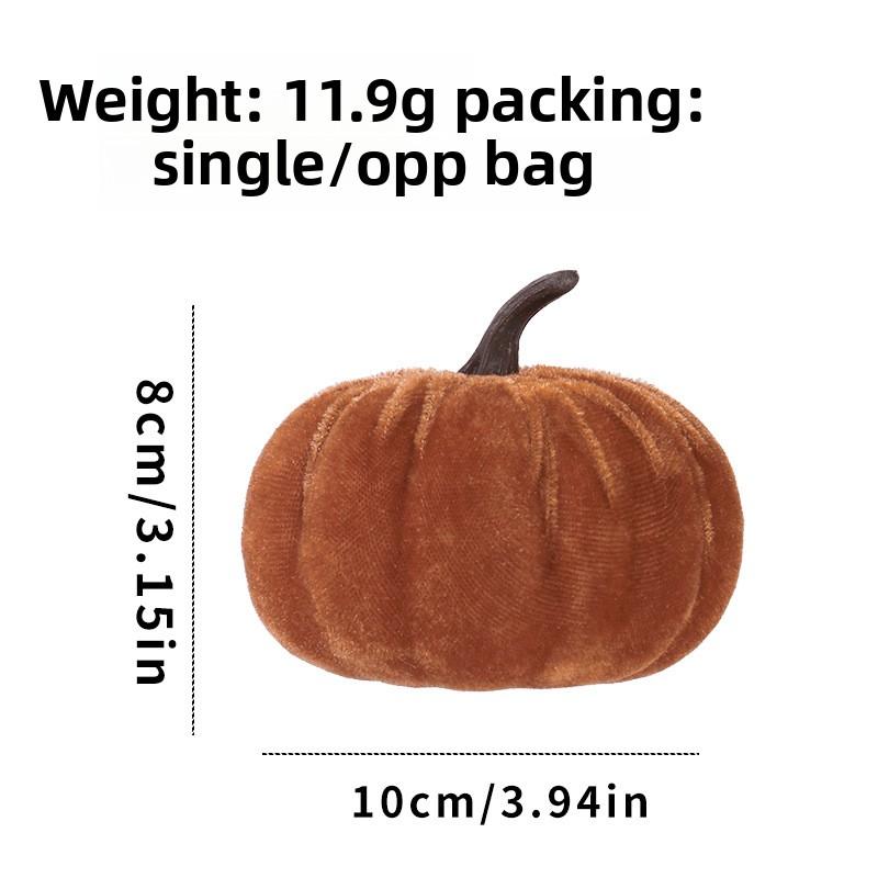 Halloween Pumpkin Ornaments Flannel  Ins Lifelike for Party Bar Entryway Cabinet Nightstand Balcony Coffee Table Holiday Decor