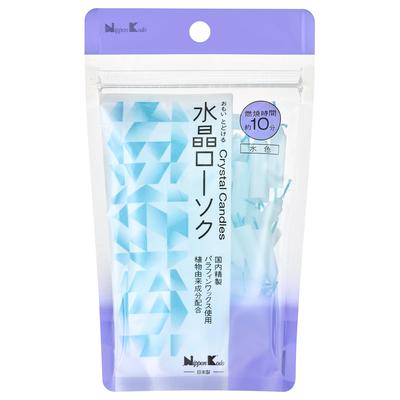 Crystal Candles 10 Minutes Light Blue Pouch Type 80 Pieces