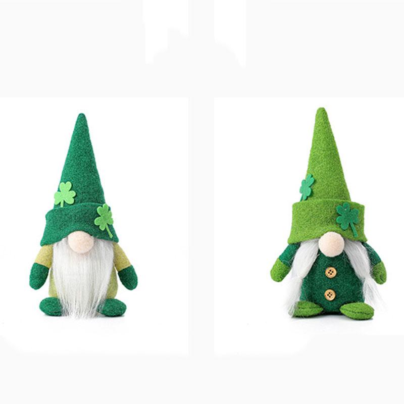 Nowa lalka Rudolpha irlandzki festiwal sztuczek lalka cuckold bez twarzy stary zielony liść dekoracje świąteczne