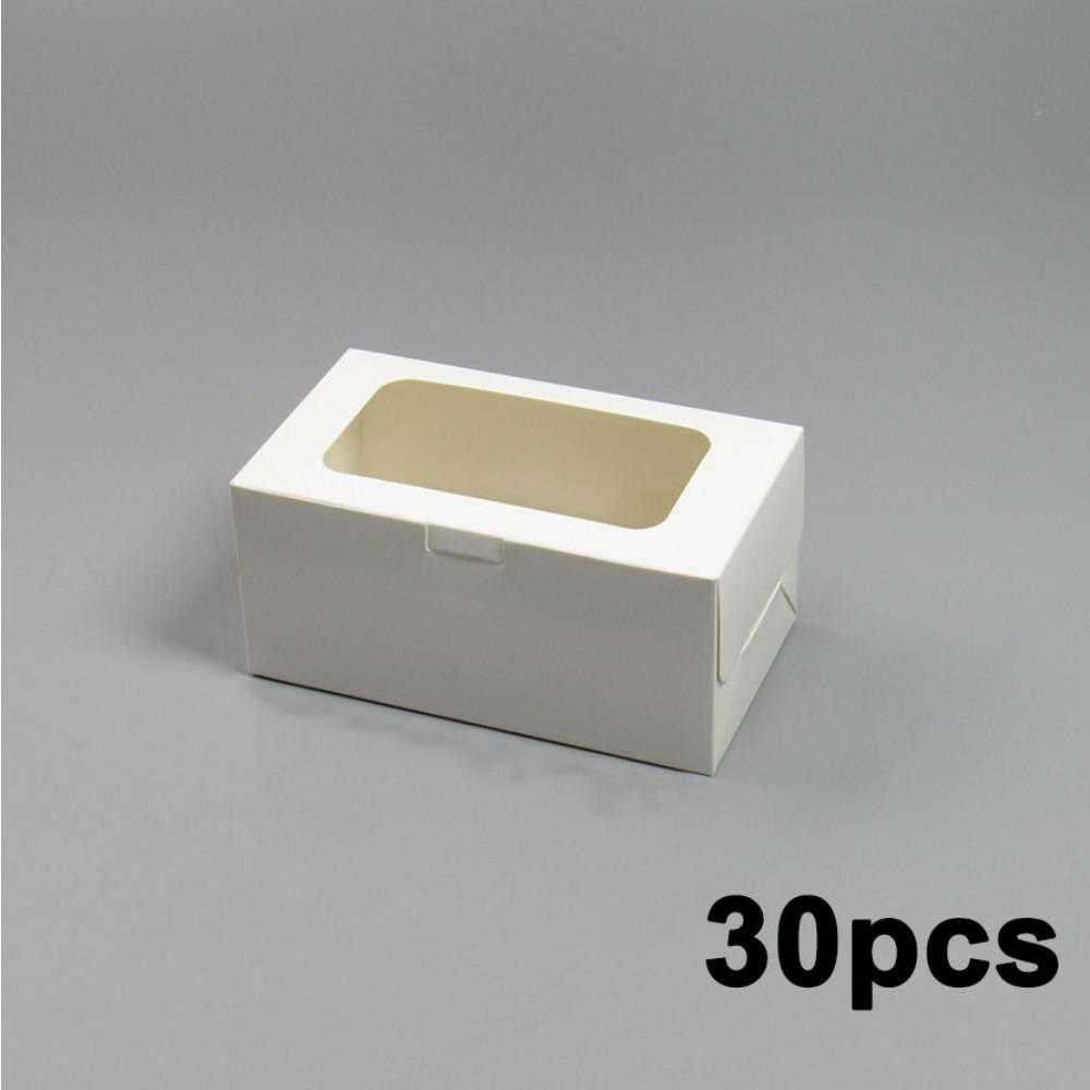 30pcs Mini Gift Boxes Paper Treat Boxes with Window Folden Gift Wrap Box Rectangle Party Favors Boxes Gift Packaging Box Packaging Box for Gift Giving