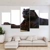 Das Leoparden-Tierkunstgemälde 5 Panels/Stück HD-Druck moderne Kunstmalerei Wandposter Leinwand Für Heim-Wohnzimmer-Dekoration