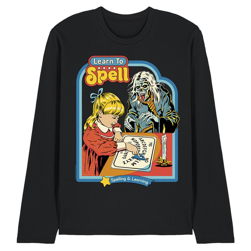 Steven Rhodes Unisex Adult Learn To Spell Long-Sleeved T-Shirt