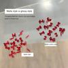 50Pcs French Style Bows Nail Accessories Mixed Size 3D Wine Red Bowknot Nail Charms Kawaii Winter Nail Art Decoration Cute Parts