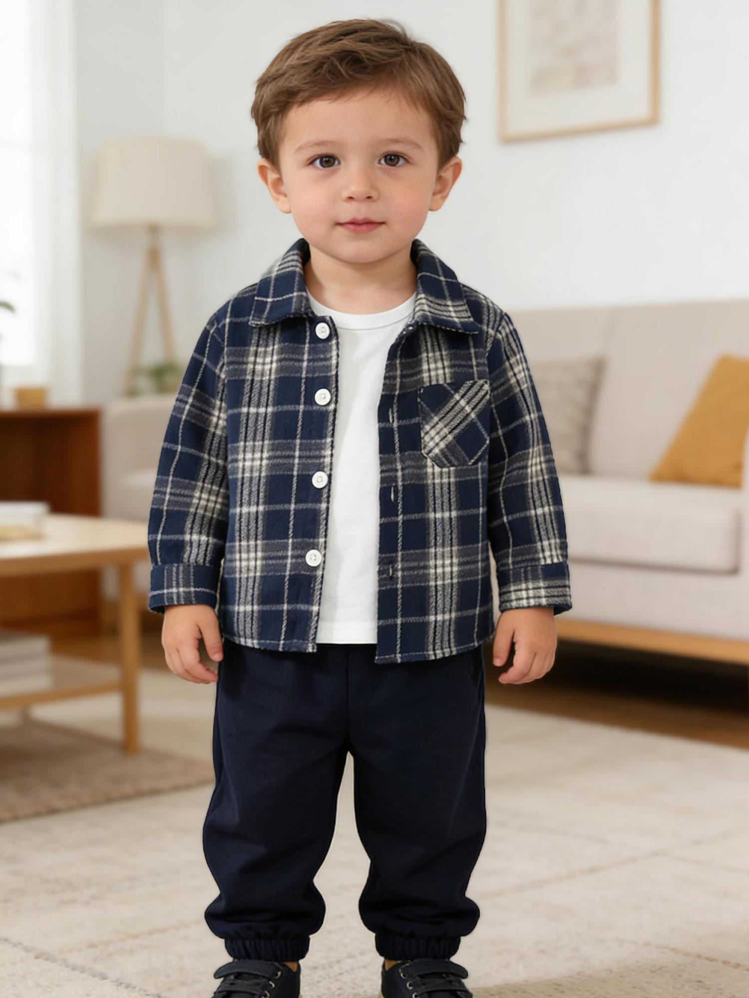

3Pcs Baby Boys Clothing Sets Size 6M-3Years, Spring Summer Cute Casual Outfits Set Birthday Gift 6-9M синий