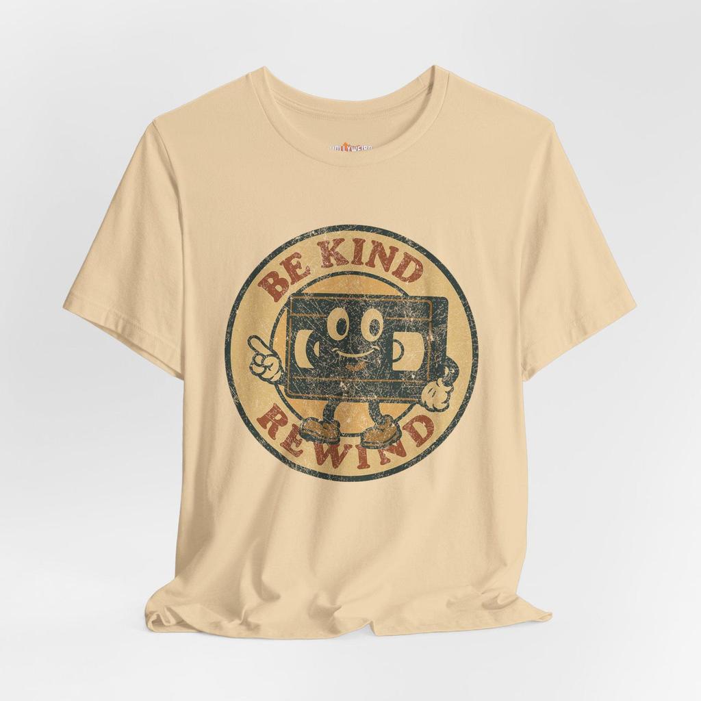 Retro VHS T-Shirt and Kids Tshirt: Be Kind Rewind Graphic Tee - 80s Movie Nostalgia