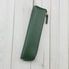 Pu Leather Pen Holder Brass Snap Closure Fine Stitching Office School Use Gifts For Writers Students