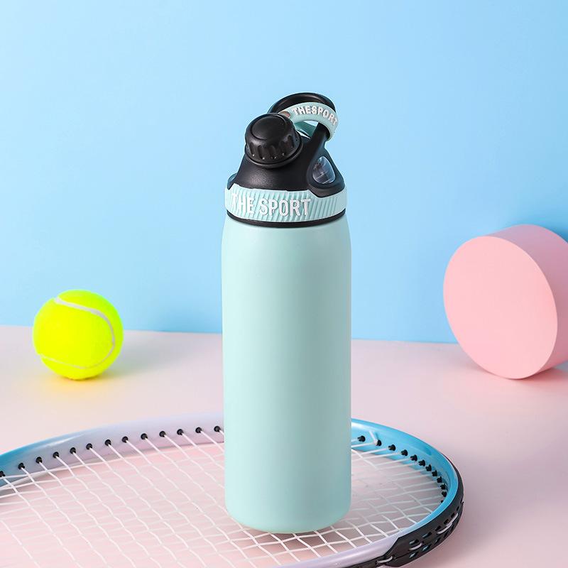 Outdoor cycling sports 316 stainless steel thermos cup Student portable kettle Large capacity 800ml water cup