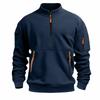 Zipper Multi-pocket Semi-zipper Pullover Sports and Casual Top Stand-up Collar Spring and Autumn Men's Sweatshirt