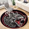 1pc Wolfpack Alpha Office Round Area Rug, Under Office Chairs Bedroom Living Room Home Decor, Room Deco