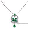 European and American Tassel Diamond Butterfly Teardrop Pendant Necklace - Women's Luxury High-End Clavicle Jewelry