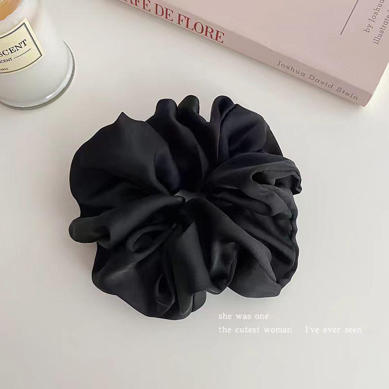 Spring & Summer French Leather Hair Tie for Women - High-End Flower Ponytail Accessory