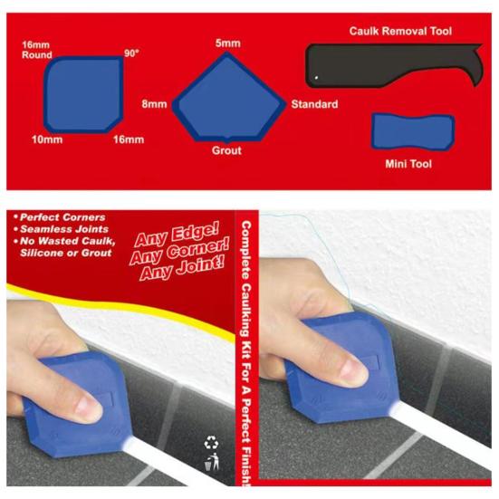 4 Pcs/Set Spatula Replaceable Hand Tool Plastic Glass Cement Scraper for Home