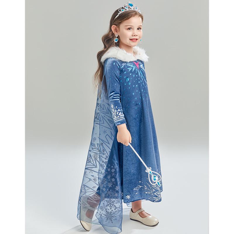Frozen Princess Dress - European & American Style Halloween Costume for Toddlers & Girls (Elsa/Belle Inspired)