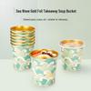 Handon Disposable Gold Foil Takeaway Bowls with Lids