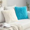 Solide Weiche Flauschige Kissenhülle Dekorative Sofakissenhülle Haus-Kissenbezug Weiß Rosa Grau Shaggy Fell Kissenhülle