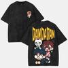 Anime Dandadan Momo Ayase Ken Takakura Printed Tee Men Women Short Sleeve Cotton Tshirts Vintage Washed T-shirt Harajuku T Shirt