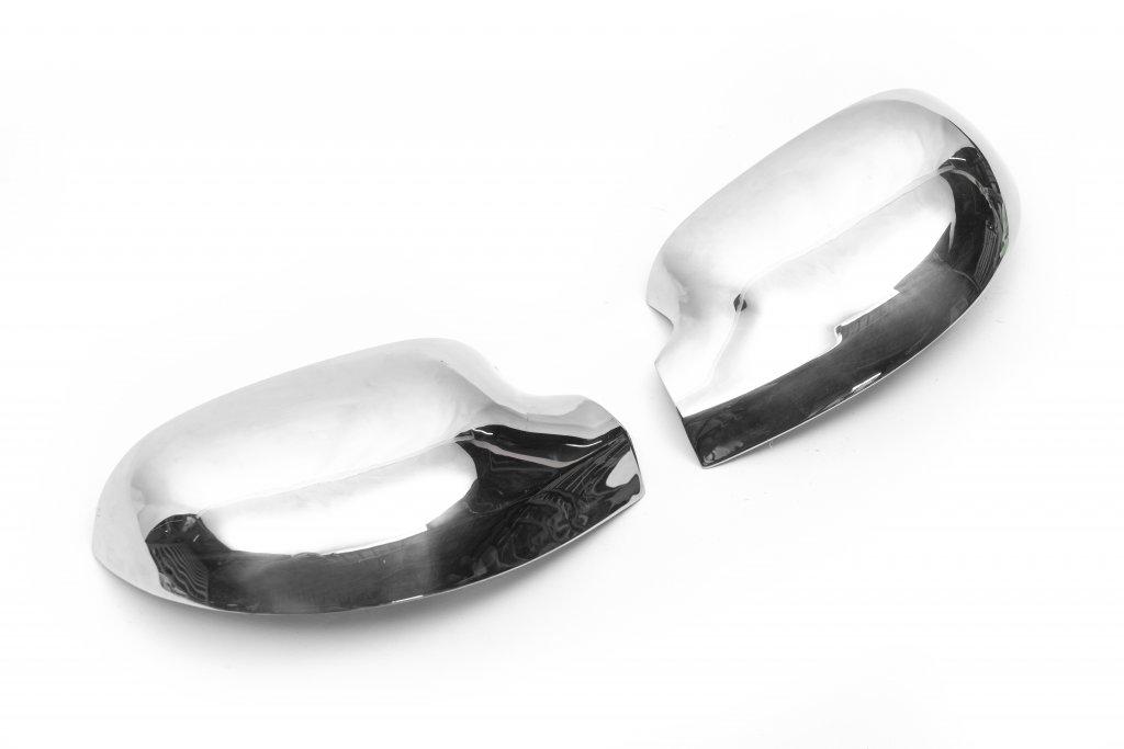 Mirror Covers Top (2 Pcs, Stainless Steel) for Dacia Logan I 2005-2008