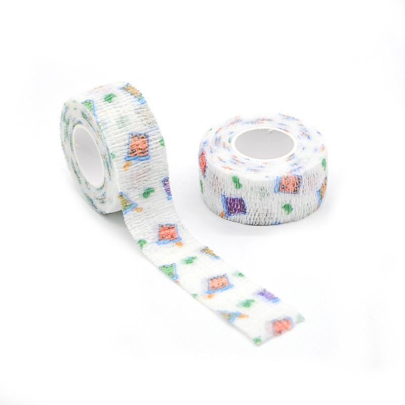 Finger Guard Bandage Writing Printed Medical Self-Adhesive Bandage Sports Tape Non-Woven Elastic Pet Tattoo 4M Bandage