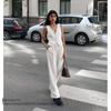 Fashion V Neck Sleeveless Waistcoat Vest Pants Fashion Fancy Suit Tank Top and Pants Set