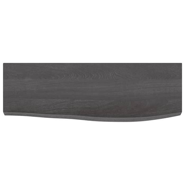 VidaXL Wall Shelf Dark Grey 60x20x4 Cm Solid Oak Wood Treated 363762