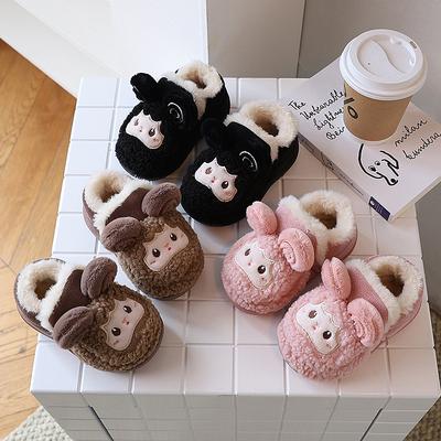 New Girl Shoe Fashion Cute Cartoon Cotton Slipper Versatile Comfort Warm Home Slippers Velvet Soft Sole Anti Slip Snow Boots